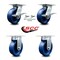 Service Caster 6 Inch Solid Poly Caster Brakes/Swivel Locks and 2 Rigid, 2PK SCC-35S620-SPUR-SLB-BSL-2-R-2 - alternate 2